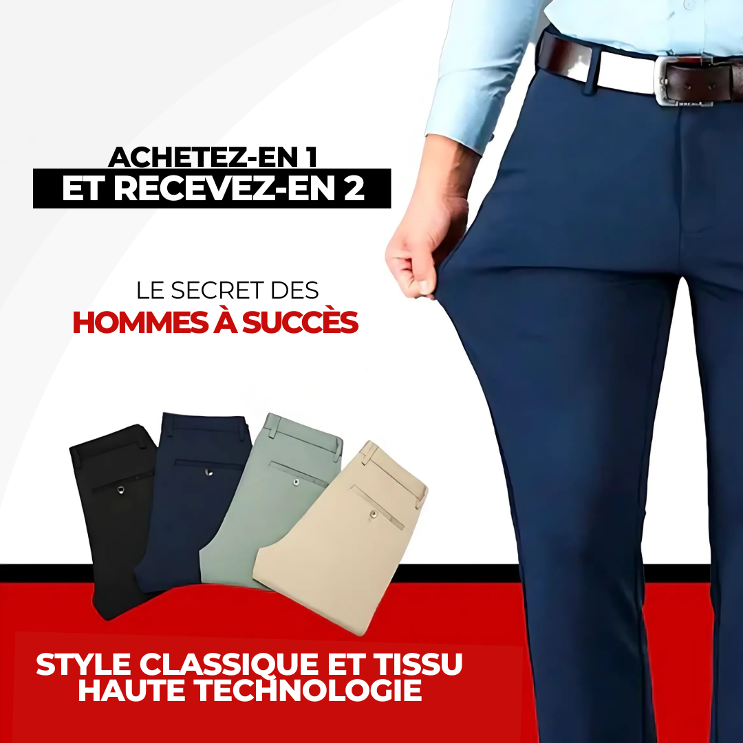ACHETEZ 1 ET RECEVEZ 2 | Pantalon Classique Élégant Gentleman 2025 + Ceinture Élégante en Cuir Offerte