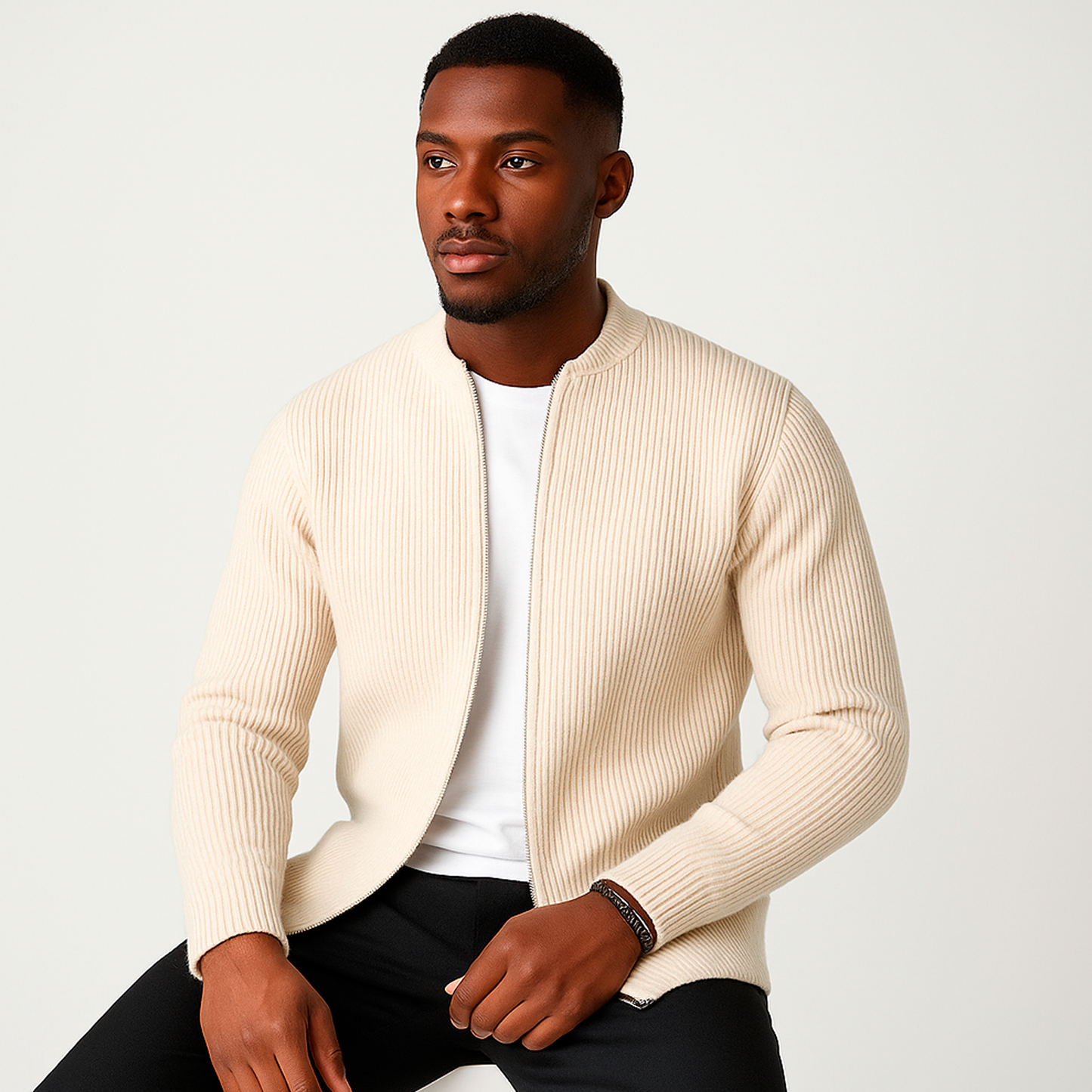 Pull Classique à Fermeture Éclair Homme