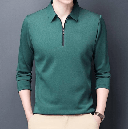 Chemise Homme à Manches Longues avec Fermeture Éclair