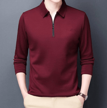Chemise Homme à Manches Longues avec Fermeture Éclair