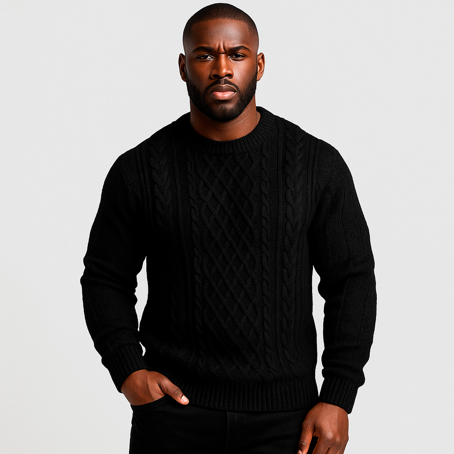 Pull en Laine Noir Homme